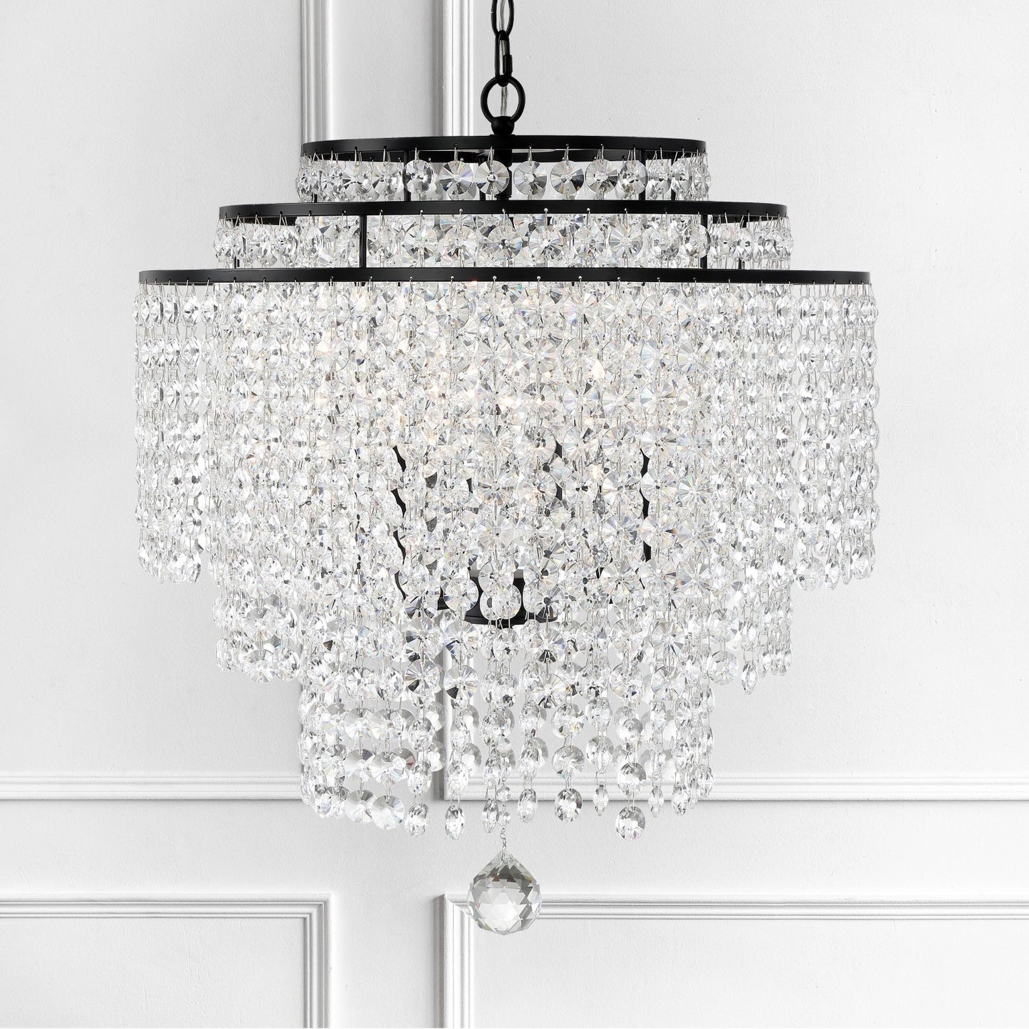 Crystorama GAB-B7305-MK Gabrielle 6 Light Chandelier - Matte Black