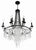 Crystorama GAB-B7312-MK Gabrielle 12 Light Chandelier - Matte Black
