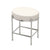 Gatco Oval White Leather Vanity Stool
