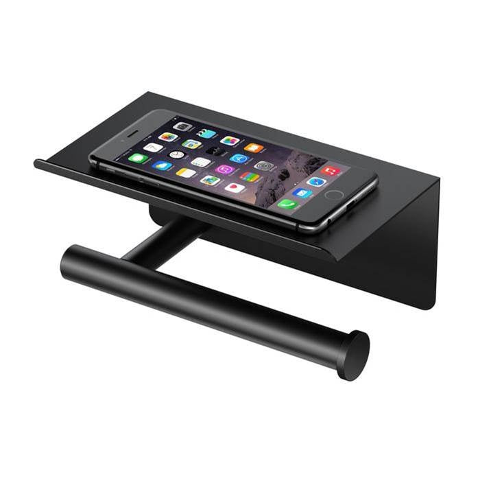 Gatco Latitude Ii Toilet Paper Holder With Mobile Shelf