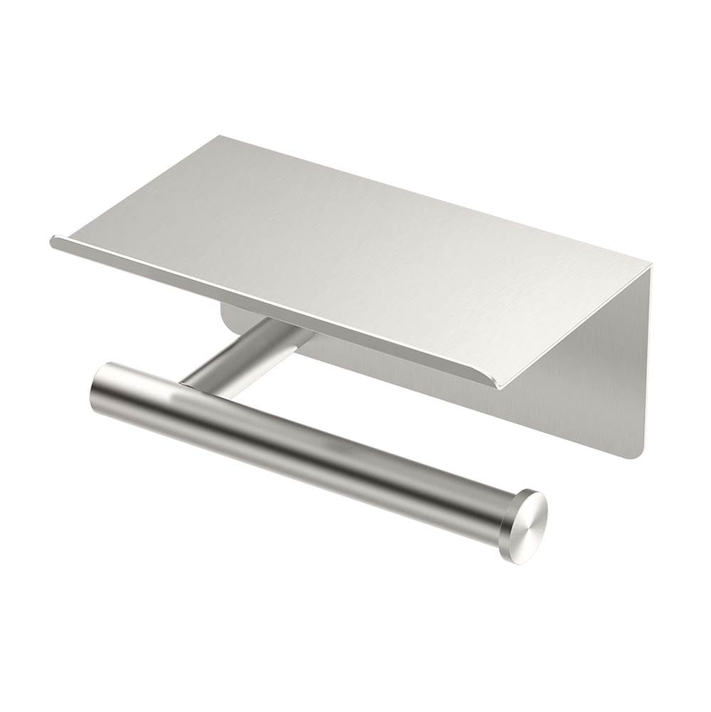 Gatco Latitude Ii Toilet Paper Holder With Mobile Shelf