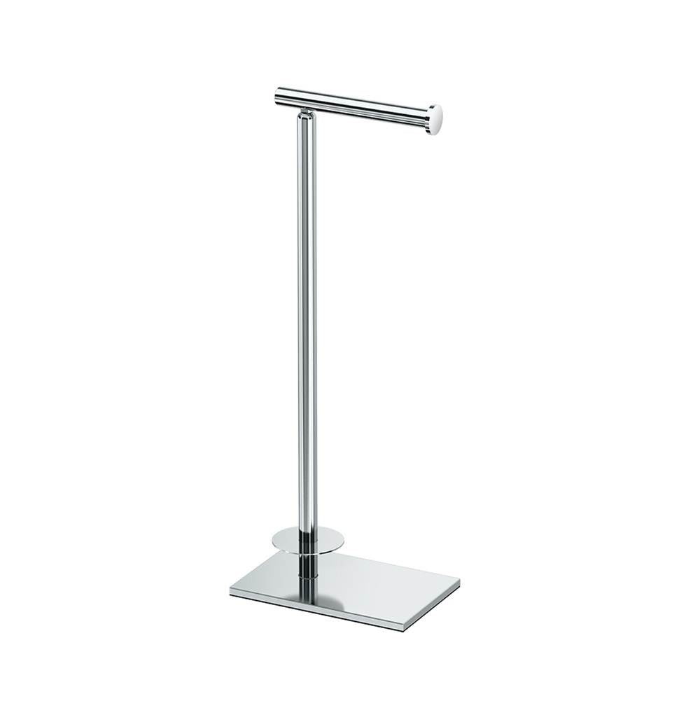 Gatco Square Standing Toilet Paper With Storage Holder