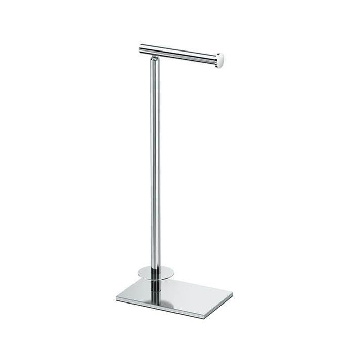 Gatco Square Standing Toilet Paper With Storage Holder