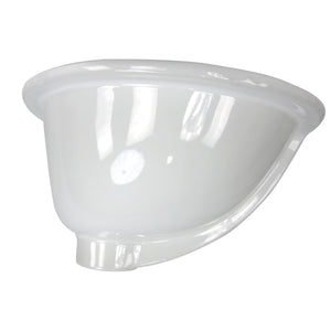 Nantucket Sinks GB-13x10-W Glazed Bottom 13 Inch X 10 Inch Undermount Ceramic Sink