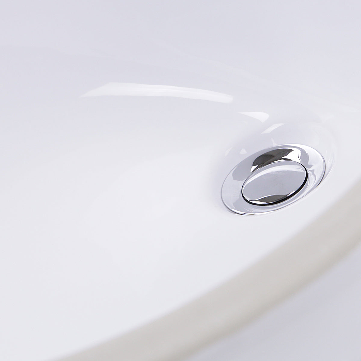 Nantucket Sinks 15 x 12" Glazed Bottom Undermount Oval Ceramic Sink In White