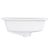 Nantucket Sinks GB-17x13-W 17 Inch x 13 Inch Glazed Bottom Undermount GB-17x13-W Rectangle Ceramic Sink In White