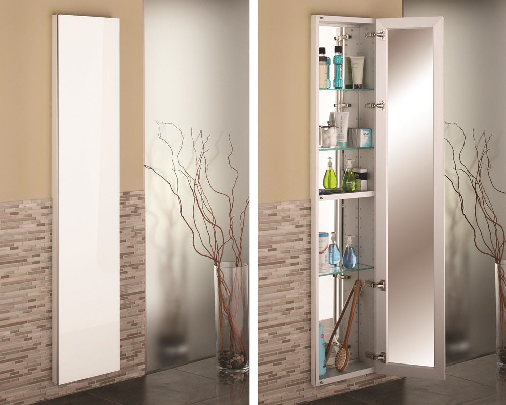 GlassCrafters 20W x 72H x 6D Full Length Frameless Mirrored Cabinet, Beveled