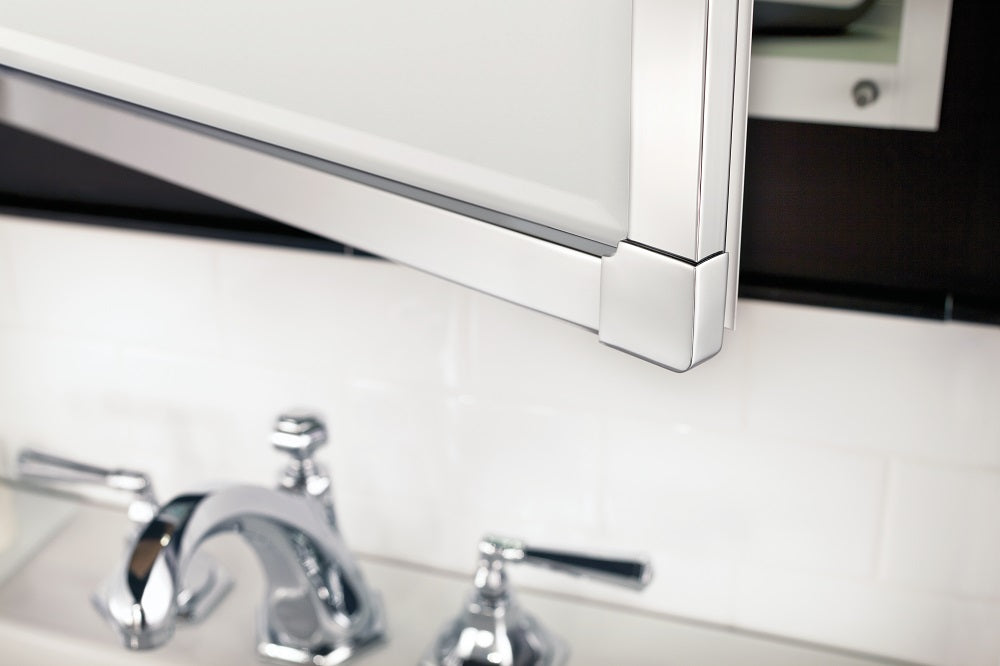 GlassCrafters 24W x 36H x 4D Park Ave Framed Mirrored Medicine Cabinet, Beveled, Polished Chrome