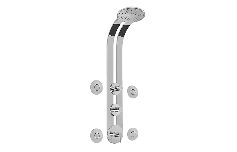Graff GD3.100A-LM37S-T M.E. Round Thermostatic Ski Shower Set With Body Sprays - Parent