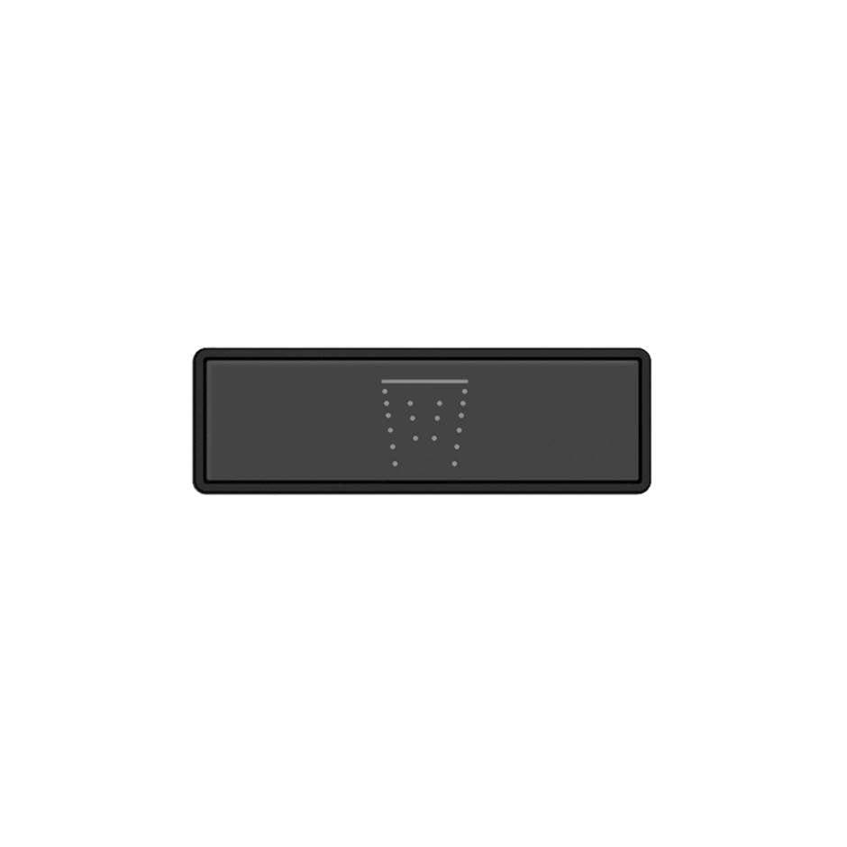 Gessi 02767 Hi Fi Push-Botton Plate With Waterfall Symbol. For Linear & Shelf Hi-Fi.