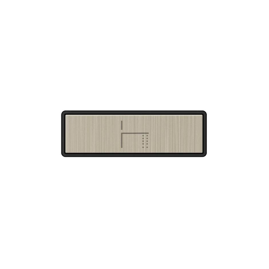 Gessi 02772 Hi Fi Push-Botton Plate With Foot Spout Symbol. For Linear & Shelf Hi-Fi.