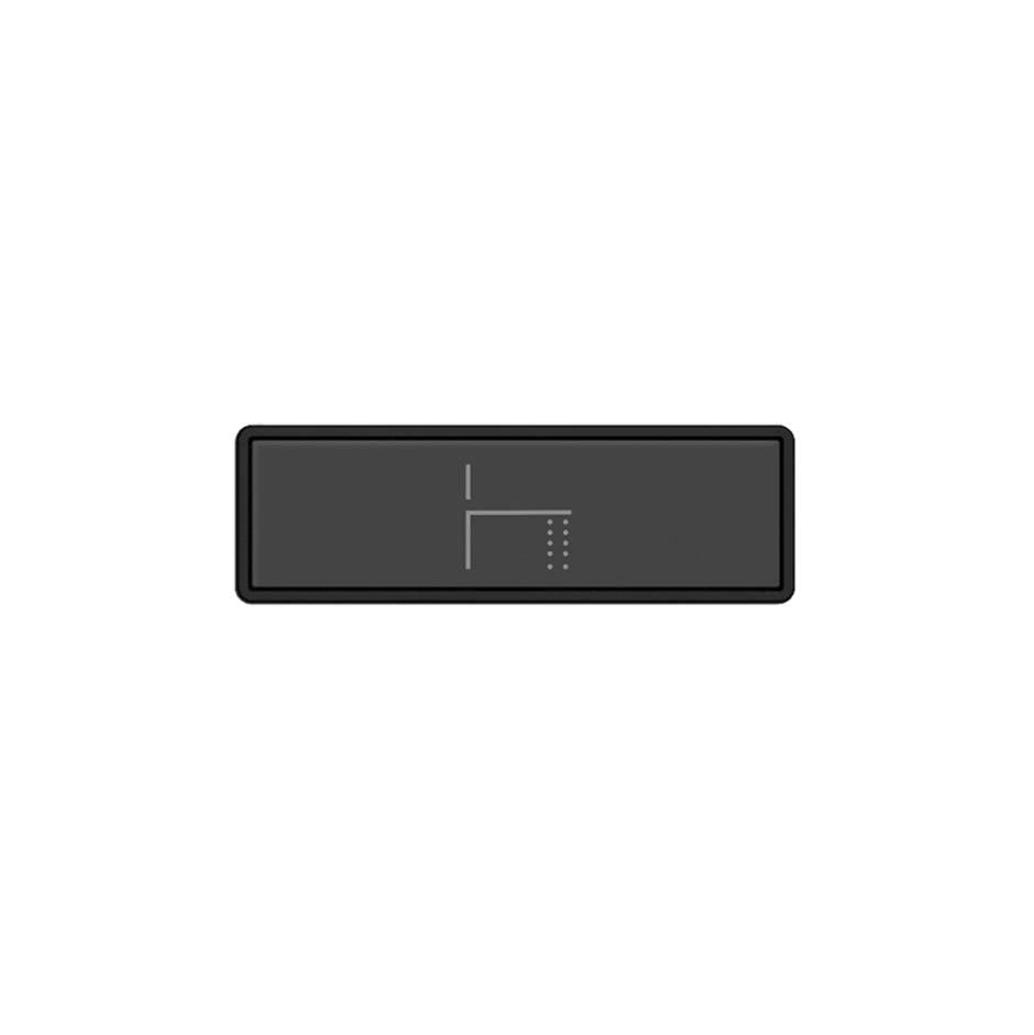 Gessi 02772 Hi Fi Push-Botton Plate With Foot Spout Symbol. For Linear & Shelf Hi-Fi.