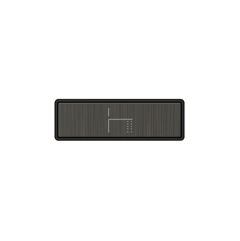Gessi 02772 Hi Fi Push-Botton Plate With Foot Spout Symbol. For Linear & Shelf Hi-Fi.