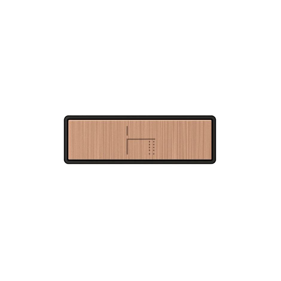 Gessi 02772 Hi Fi Push-Botton Plate With Foot Spout Symbol. For Linear & Shelf Hi-Fi.