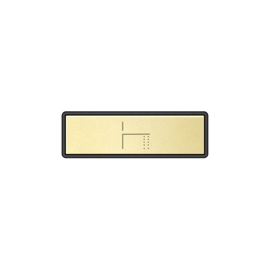 Gessi 02772 Hi Fi Push-Botton Plate With Foot Spout Symbol. For Linear & Shelf Hi-Fi.