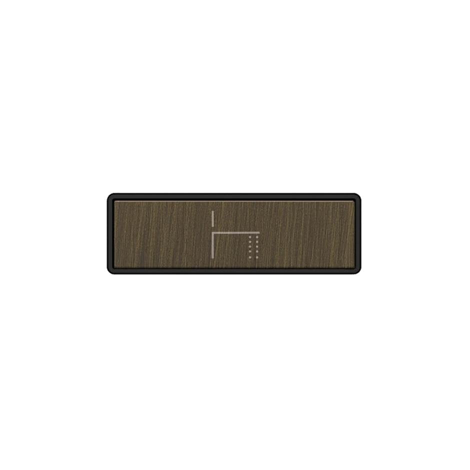 Gessi 02772 Hi Fi Push-Botton Plate With Foot Spout Symbol. For Linear & Shelf Hi-Fi.