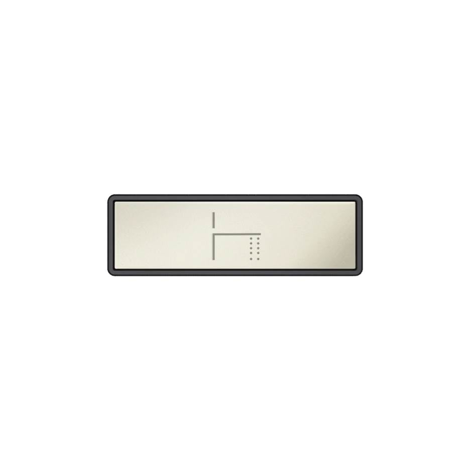 Gessi 02772 Hi Fi Push-Botton Plate With Foot Spout Symbol. For Linear & Shelf Hi-Fi.