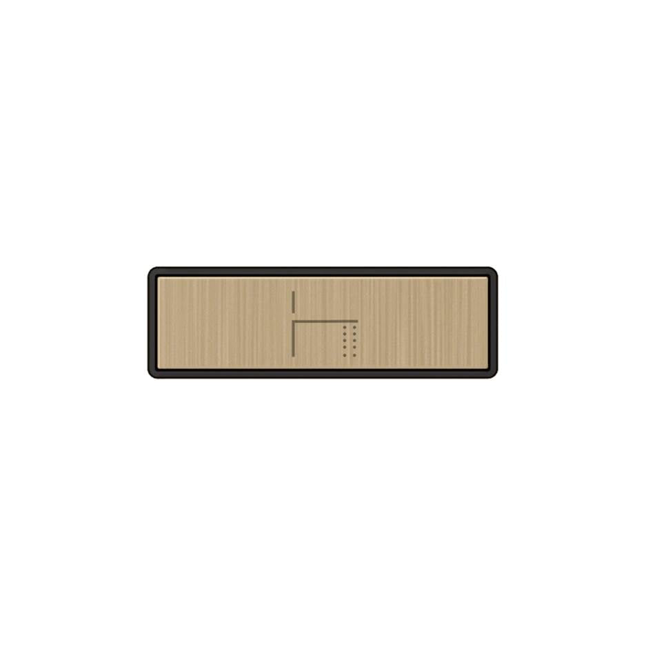 Gessi 02772 Hi Fi Push-Botton Plate With Foot Spout Symbol. For Linear & Shelf Hi-Fi.
