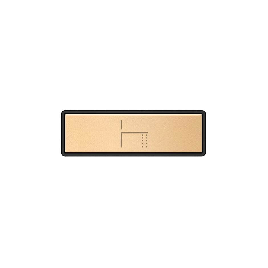 Gessi 02772 Hi Fi Push-Botton Plate With Foot Spout Symbol. For Linear & Shelf Hi-Fi.