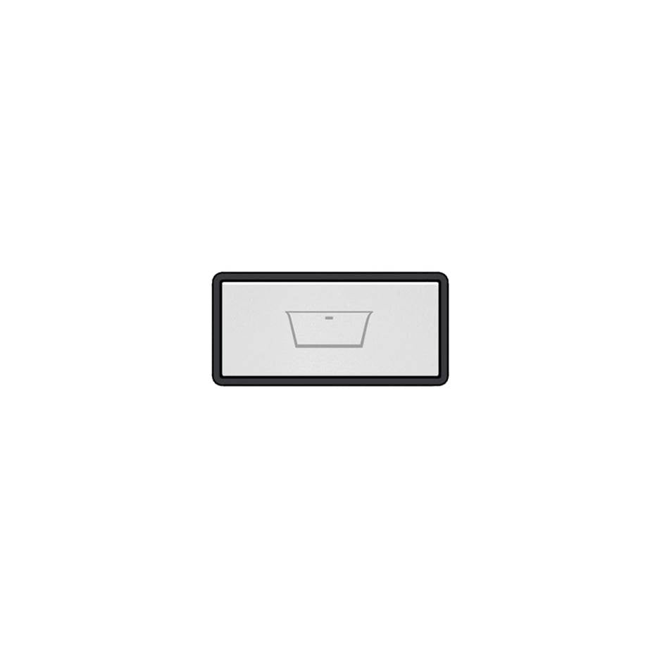 Gessi 02779 Hi Fi Push-Botton Plate With Bathtub Symbol.