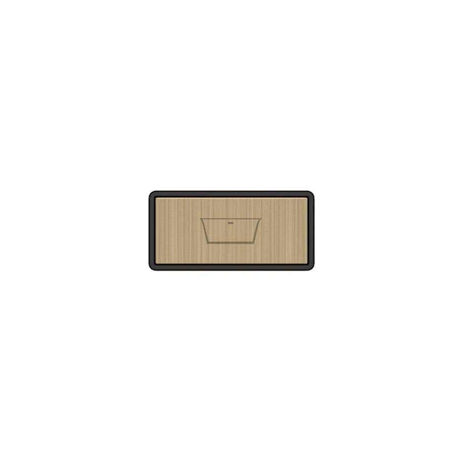 Gessi 02779 Hi Fi Push-Botton Plate With Bathtub Symbol.