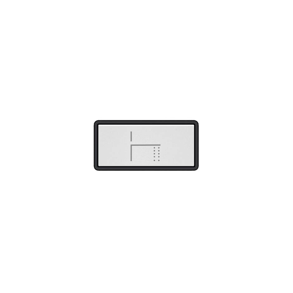 Gessi 02780 Hi Fi Push-Botton Plate With Foot Spout Symbol.