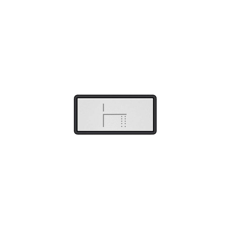 Gessi 02780 Hi Fi Push-Botton Plate With Foot Spout Symbol.