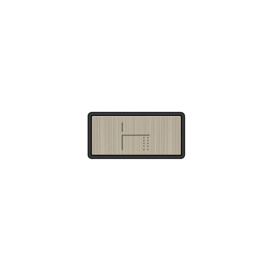 Gessi 02780 Hi Fi Push-Botton Plate With Foot Spout Symbol.