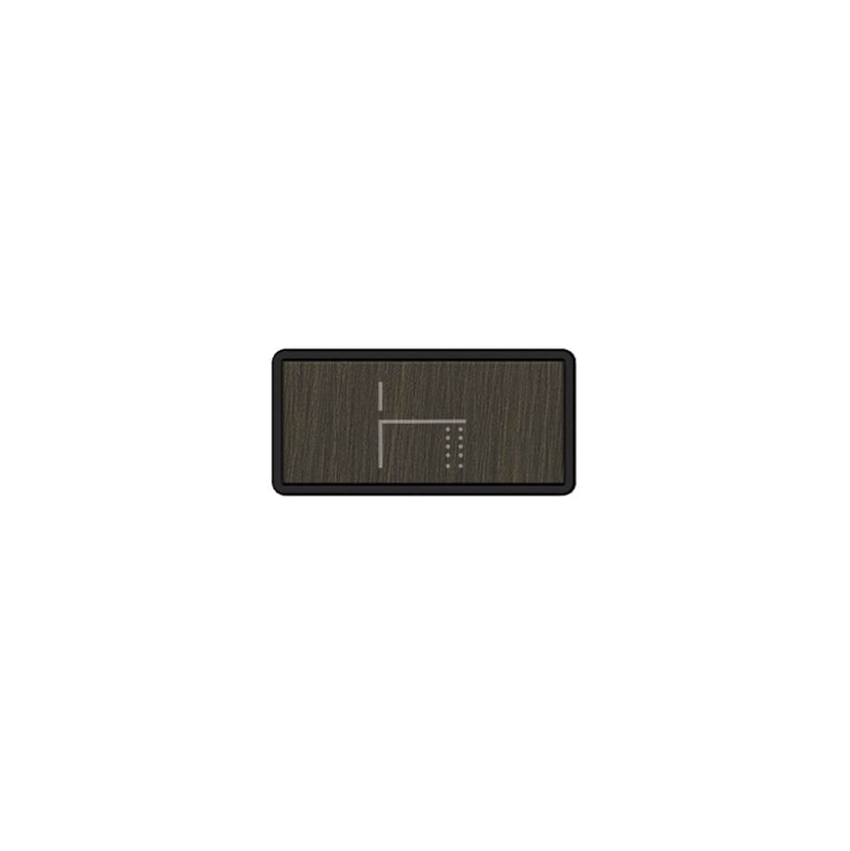 Gessi 02780 Hi Fi Push-Botton Plate With Foot Spout Symbol.