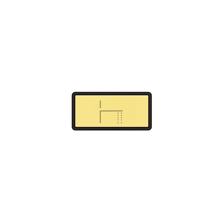 Gessi 02780 Hi Fi Push-Botton Plate With Foot Spout Symbol.