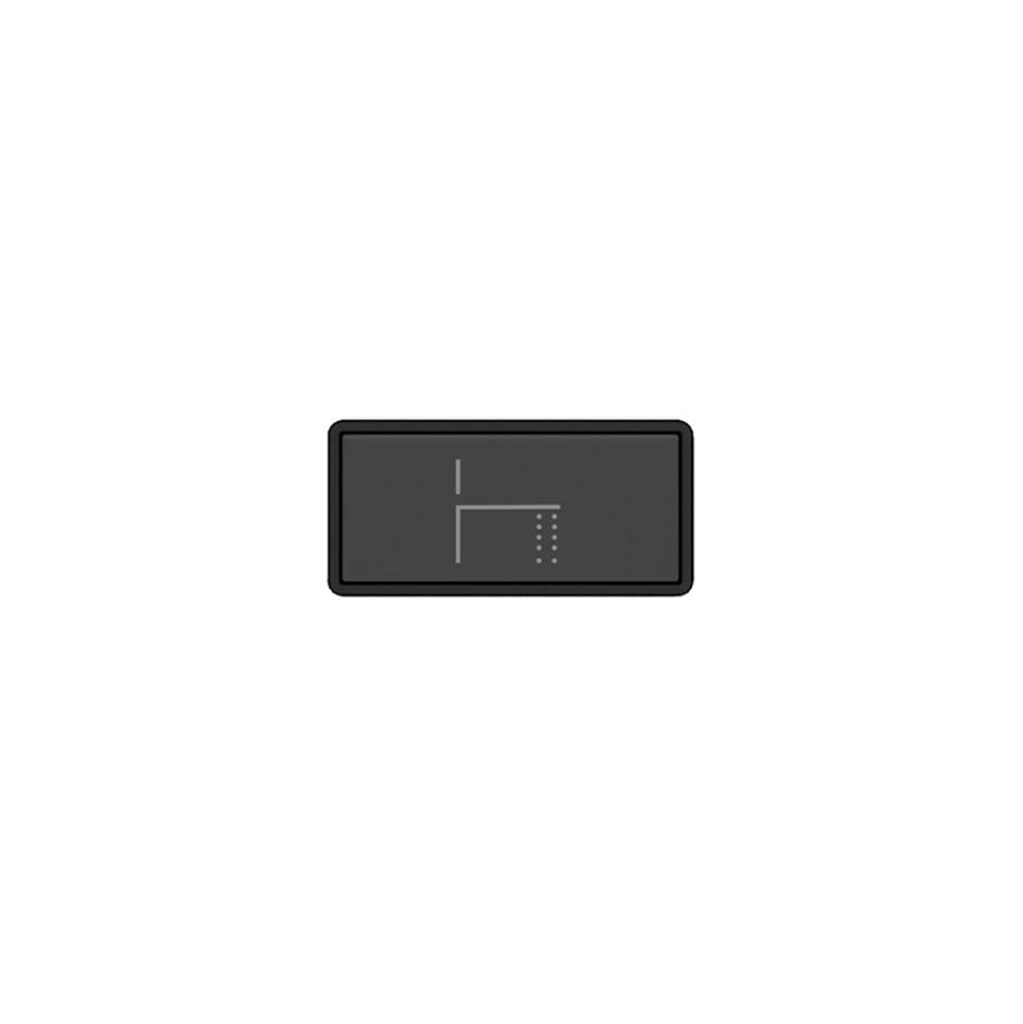 Gessi 02780 Hi Fi Push-Botton Plate With Foot Spout Symbol.
