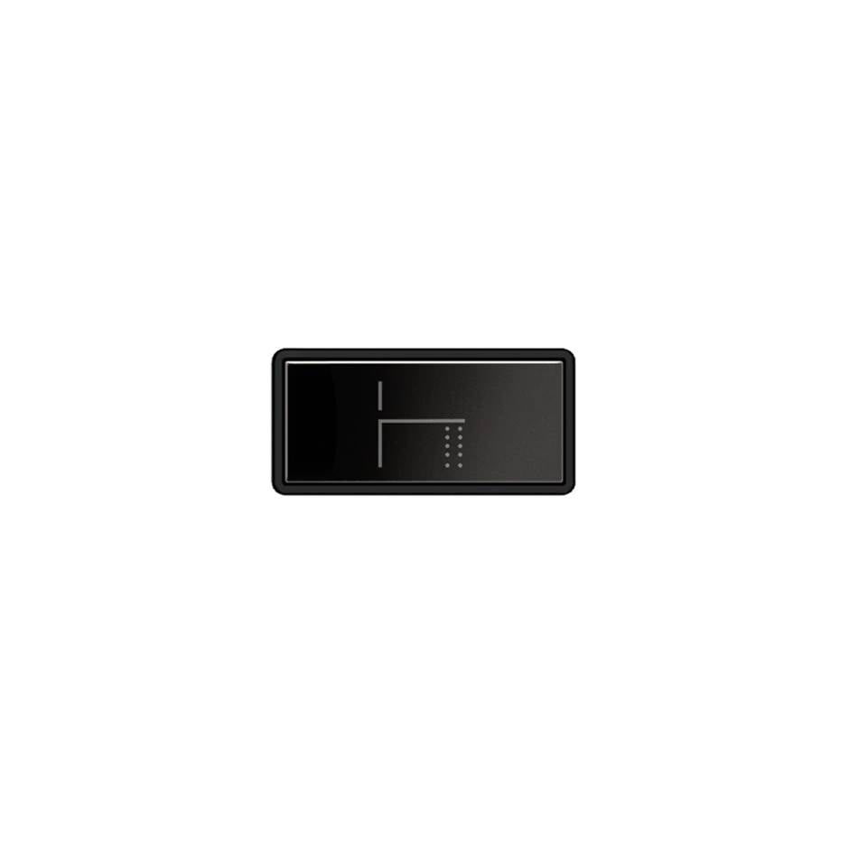 Gessi 02780 Hi Fi Push-Botton Plate With Foot Spout Symbol.