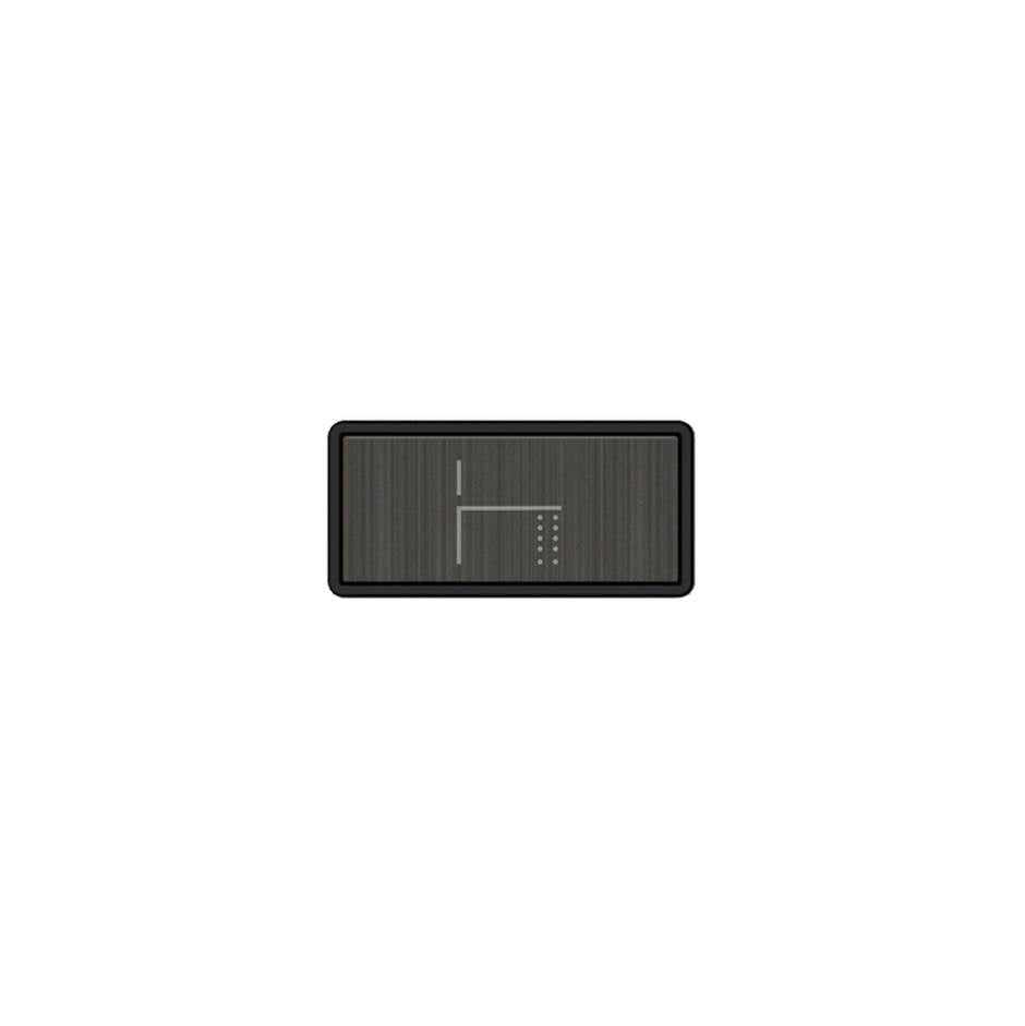 Gessi 02780 Hi Fi Push-Botton Plate With Foot Spout Symbol.