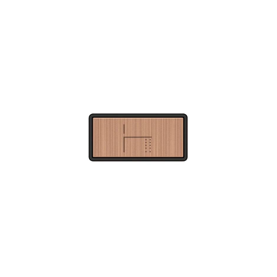 Gessi 02780 Hi Fi Push-Botton Plate With Foot Spout Symbol.