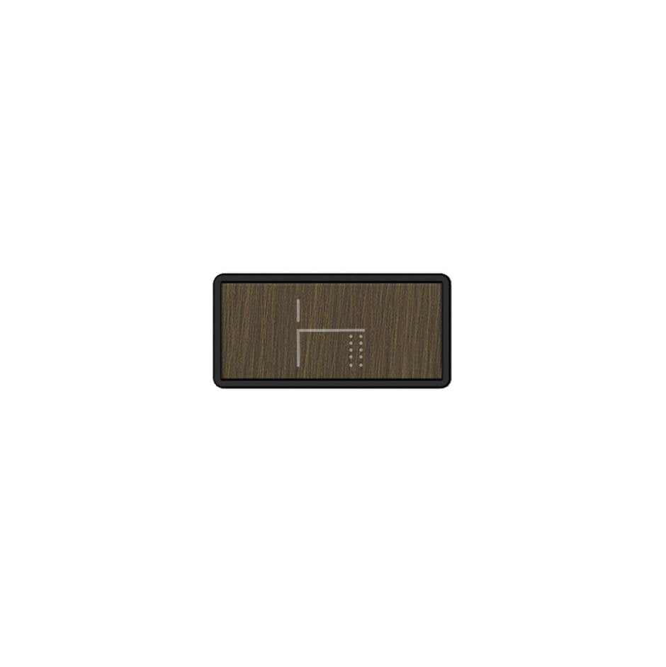 Gessi 02780 Hi Fi Push-Botton Plate With Foot Spout Symbol.