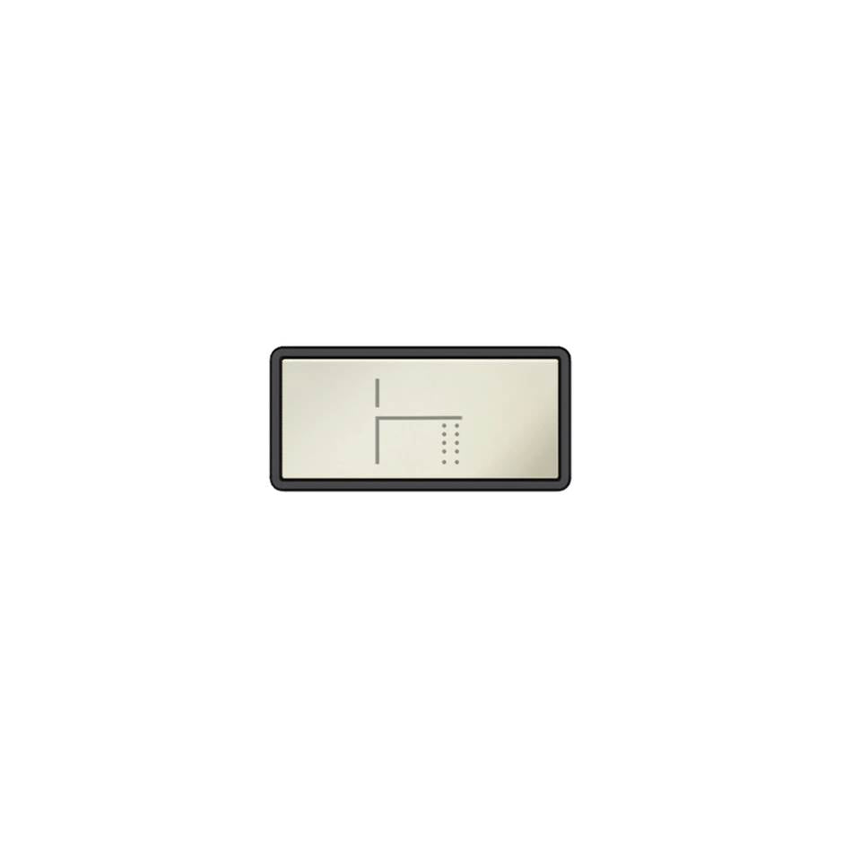 Gessi 02780 Hi Fi Push-Botton Plate With Foot Spout Symbol.