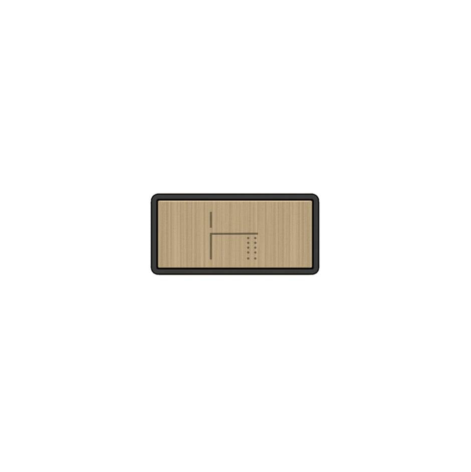 Gessi 02780 Hi Fi Push-Botton Plate With Foot Spout Symbol.