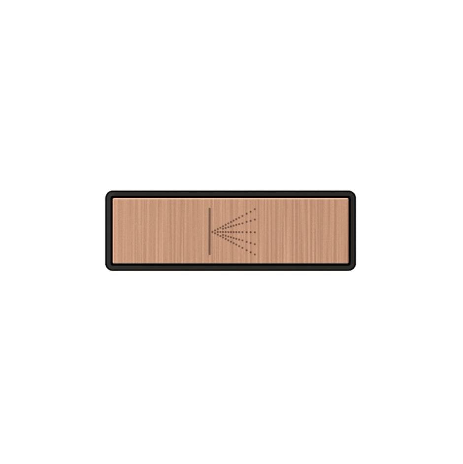 Gessi 02783 Hi Fi Push-Botton Plate With Wall-Mounted Atomizer Symbol. For Linear & Shelf Hi-Fi.