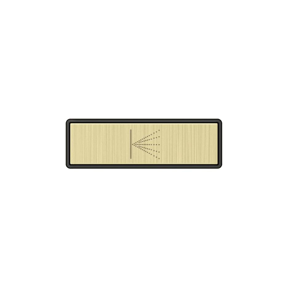 Gessi 02783 Hi Fi Push-Botton Plate With Wall-Mounted Atomizer Symbol. For Linear & Shelf Hi-Fi.