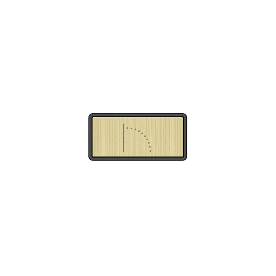 Gessi 02784 Hi Fi Push-Botton Plate With Wall-Mounted Waterfall Symbol.