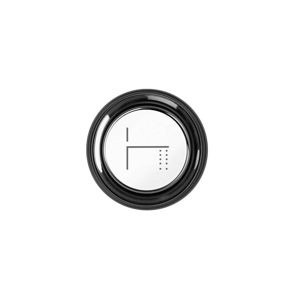 Gessi 03298 Hi Fi Push-Botton Plate With Foot Spout Symbol. For Hi-Fi Eclectic.
