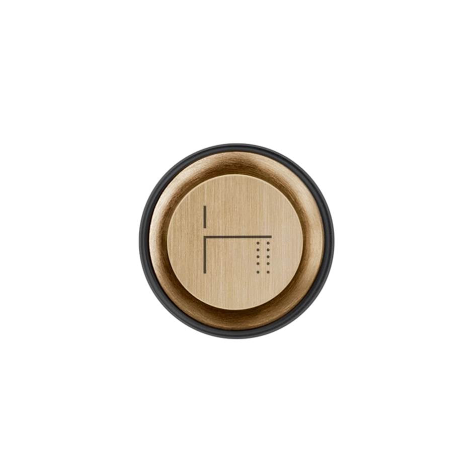 Gessi 03298 Hi Fi Push-Botton Plate With Foot Spout Symbol. For Hi-Fi Eclectic.