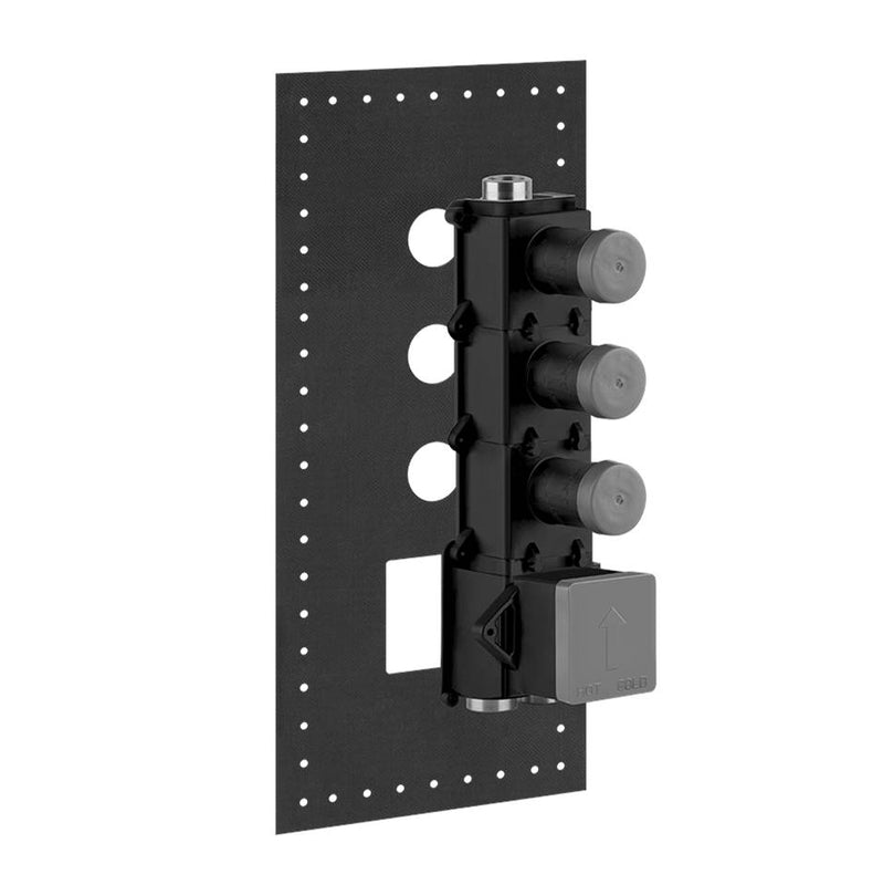 Gessi 39695-031 Inverso In-Wall Thermostatic Rough Valve With 3 Volume Controls