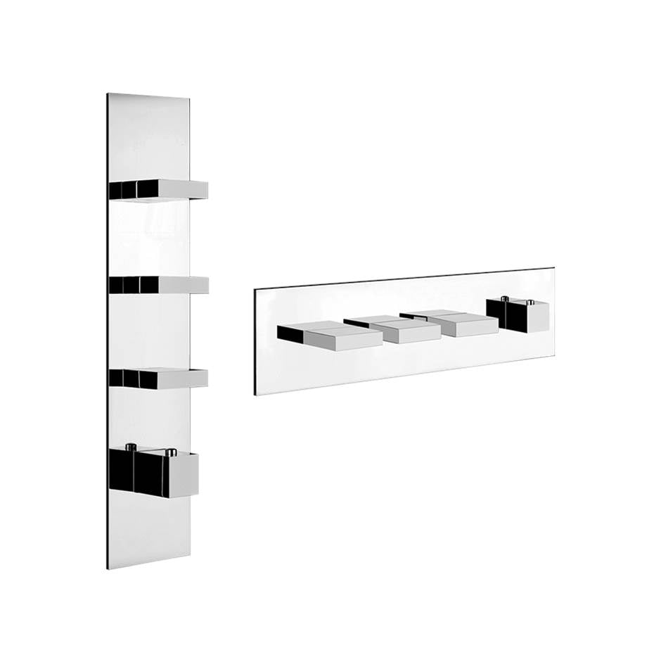 Gessi 39714 Inverso Trim Parts Only External Parts For Thermostatic With 3 Volume Controls