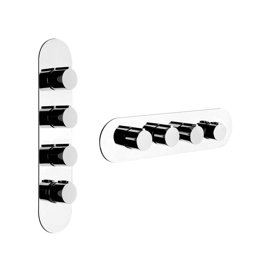 Gessi 39754 Ventaglio Trim Parts Only External Parts For Thermostatic With 3 Volume Controls