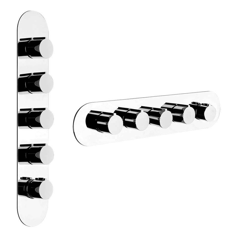Gessi 39756 Ventaglio Trim Parts Only External Parts For Thermostatic With 4 Volume Controls