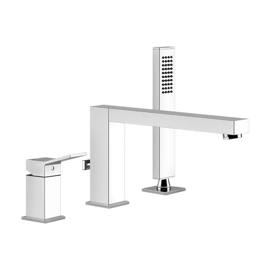 Gessi 53037 Rettangolo Three-Hole Roman Tub Set