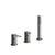 Gessi 54043 Gessi 316 Three-Hole Roman Tub Set