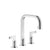 Gessi 58014 Inciso Widespread Washbasin Mixer Without Pop-Up Assembly