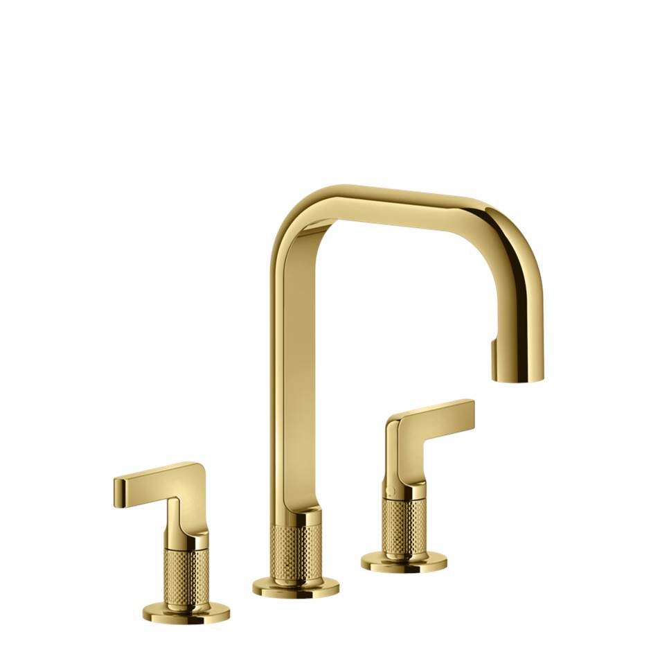 Gessi 58014 Inciso Widespread Washbasin Mixer Without Pop-Up Assembly